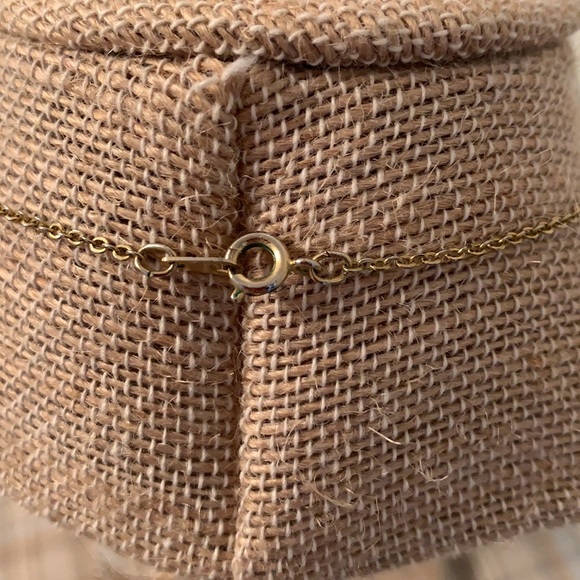 Teardrop Necklace with Faux Diamonds & Blue Stone - Picture 3 of 8